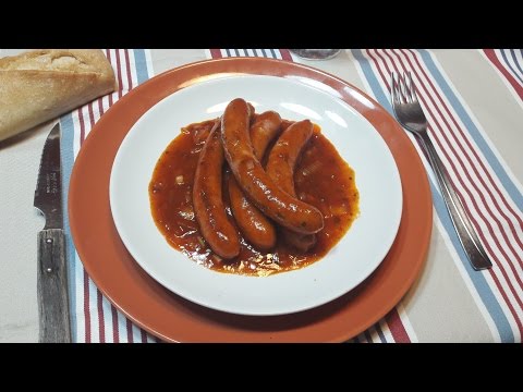 Receta de salchichas con salsa de tomate picante