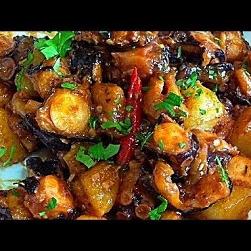 Receta de sabroso pulpo al ajillo