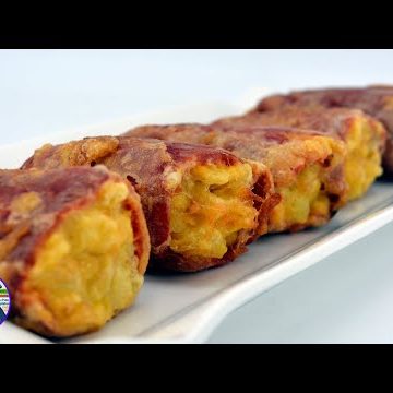 receta de pimientos verdes rellenos de tortilla de patata