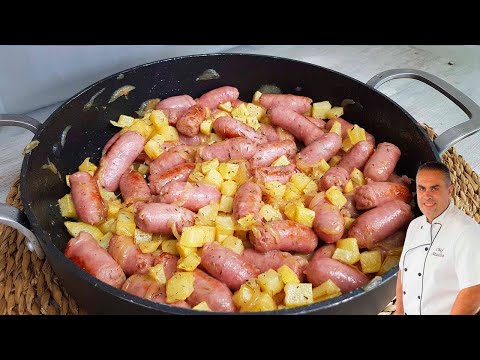 Receta de salchichas con patatas