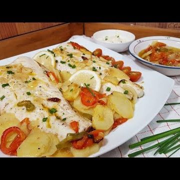 receta de pescadilla al horno con salsa