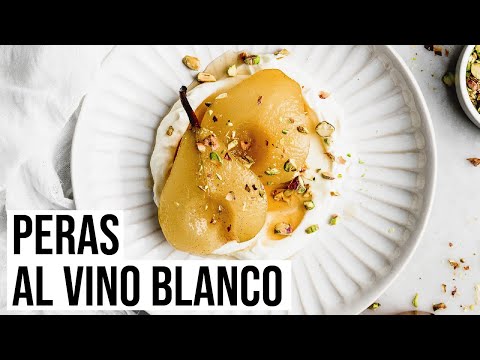 receta de peras al vino blanco