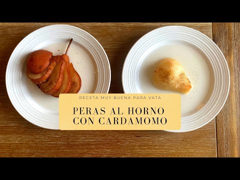 receta de peras salteadas con salsa de cardamomo