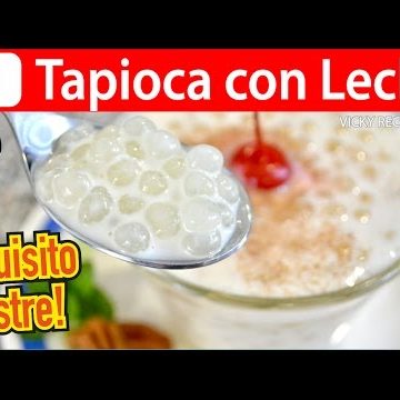 receta de perlas de tapioca con leche