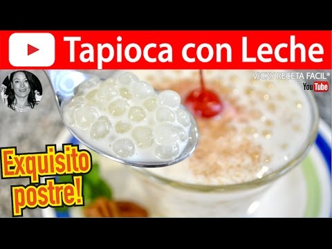 receta de perlas de tapioca con leche