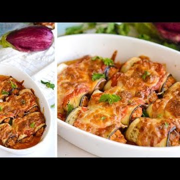 Receta de rollitos de berenjena rellenas de atún