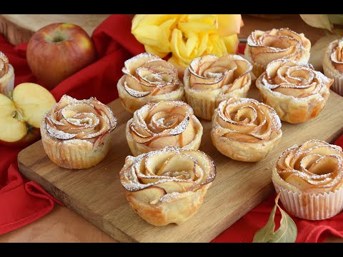 Receta de rosas de manzana y hojaldre