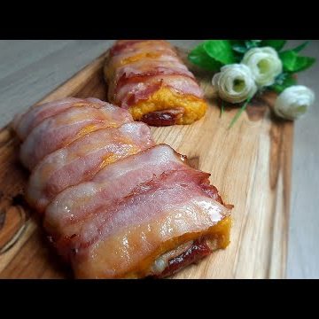 Receta de rollitos de plátano maduro con tocineta