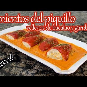 receta de pimientos del piquillo rellenos de bacalao y gambas