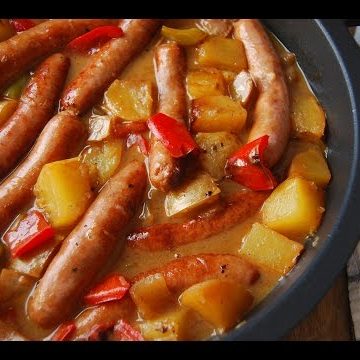 Receta de salchichas guisadas con verduras