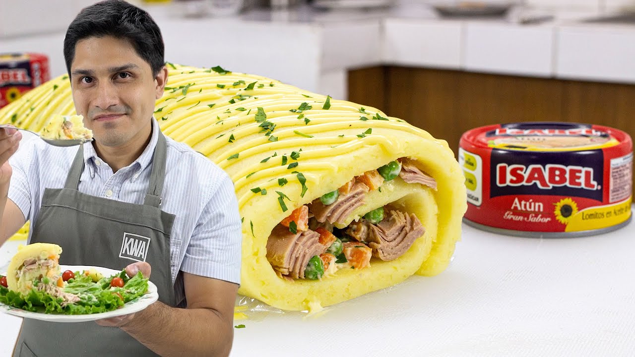 Receta de rollo de atún y papa - Receta de Luis